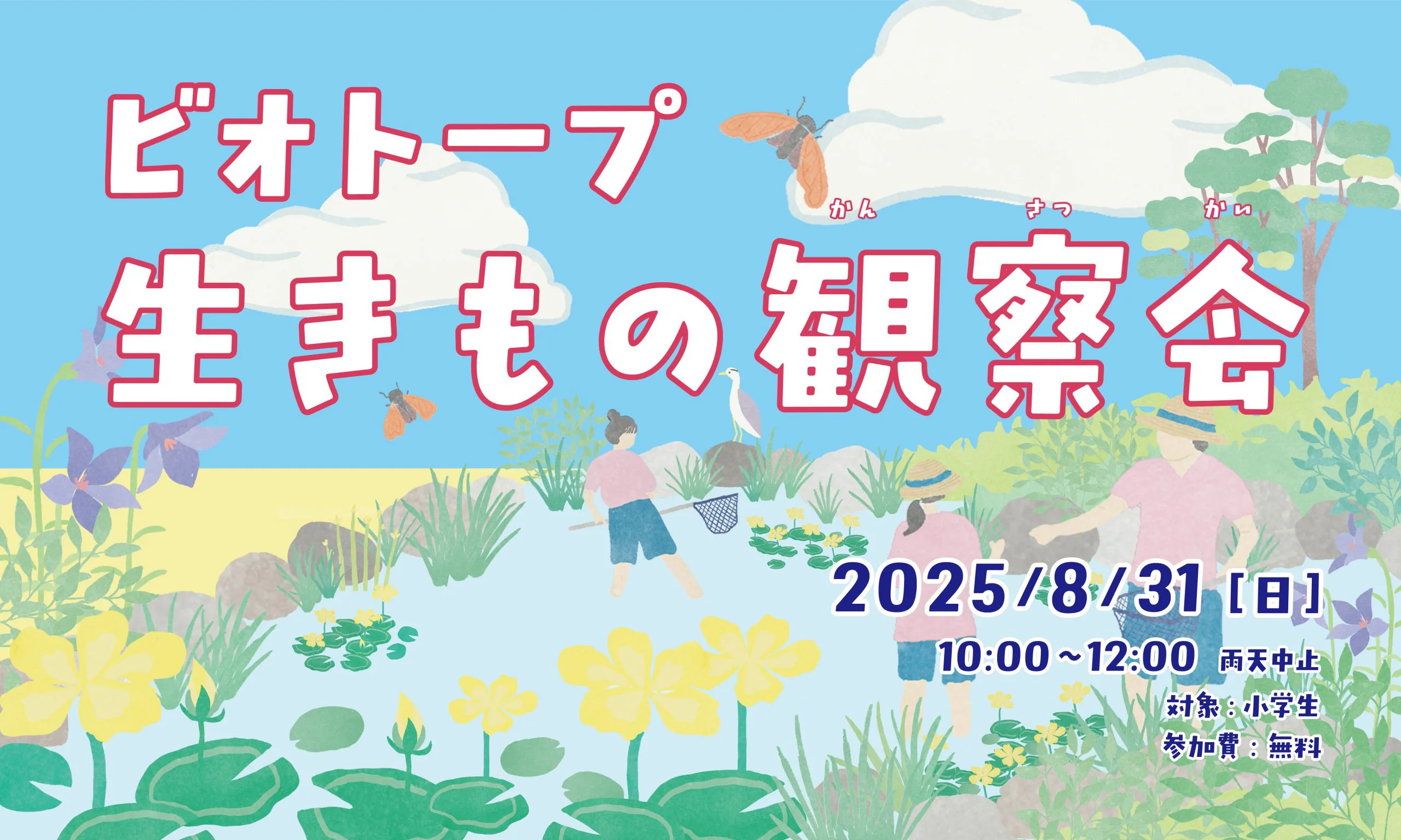 ご好評につき受付終了】8/31（日）ビオトープ生きもの観察会 | GREEN